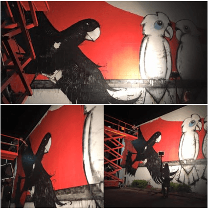 The Good Cartel embarks on mission to 'turn hideously boring white wall into sweet eye candy' The Good Cartel embarks on mission to 'turn hideously boring white wall into sweet eye candy'